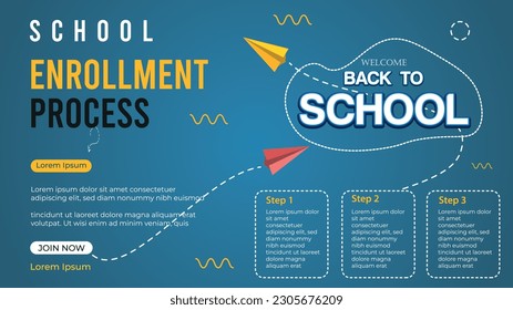 welcome back to school theme banner template