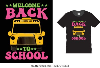 Welcome back to school T-Shirt Design.
 Unique And Colorful back to school T-Shirt Design, Congratulatory lettering for the celebration of the hundredth day of the student.
