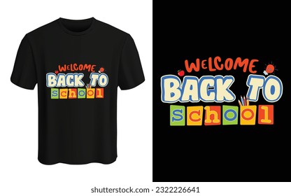 Welcome back to school t-shirt design, Vintage back to school t-shirt design, Typography back to school t-shirt design