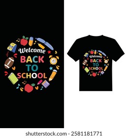 Welcome back to school t-shirt design image vector image