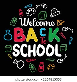 Welcome Back to School T-shirt Vector Illustration