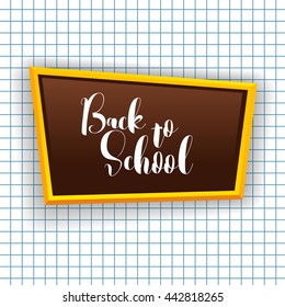 Welcome Back To School Typographical Background With School Icon Elements, template for school invitation, school banner, poster, flyer, brochure, school concept. school, school template, school back