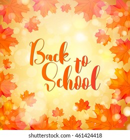 Welcome Back To School Typographical Background With School Icon Elements, template for school invitation, school banner, poster, flyer, brochure, school concept. school, school template, school back