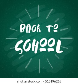 Welcome Back to School Typographical Background On Chalkboard