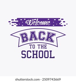 Bienvenido de nuevo a la tipografía de la escuela para el Anuncio de redes sociales y el diseño de publicaciones