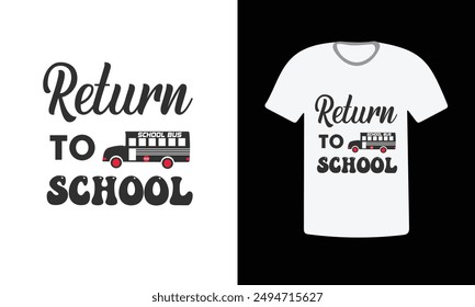 Welcome back to school, Back To School Typography T-Shirt Design, New vector t-shirt designs, illustration t-shirt design, Schoolbag Line Icon, Back to School Concept Vector 
Design