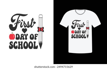 Welcome back to school, Back To School Typography T-Shirt Design, New vector t-shirt designs, illustration t-shirt design, Schoolbag Line Icon, Back to School Concept Vector 
Design