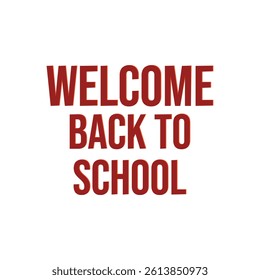Welcome Back to School Vector Art Design
