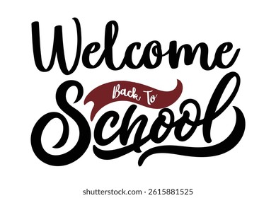 Welcome Back to School Vector Art Design