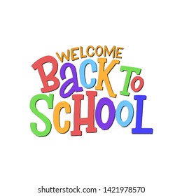 Welcome Back School Vector Hand Drawn Stock Vector (Royalty Free ...