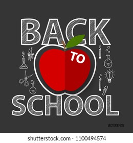 Welcome back to school, vector illustration.