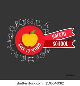 Willkommen zurück zur Schule, Vektorgrafik.