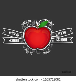 Welcome back to school, vector illustration.
