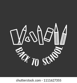 Bienvenido de vuelta a la escuela, ilustración vectorial.