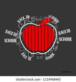 Welcome back to school, vector illustration.