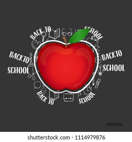 Welcome back to school, vector illustration.