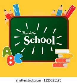 Welcome back to school, vector illustration.