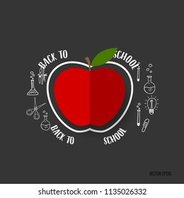 Welcome back to school, vector illustration.