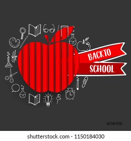 Welcome back to school, vector illustration.