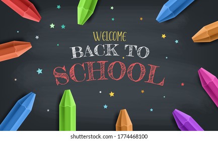 Welcome back to school vector illustration