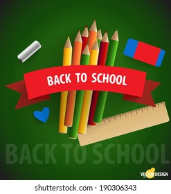 Welcome back to school, vector illustration.