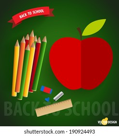 Welcome back to school, vector illustration.