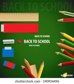 Willkommen zurück zur Schule, Vektorgrafik.