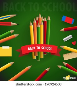 Welcome back to school, vector illustration.