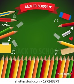 Welcome back to school, vector illustration.