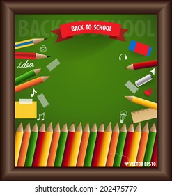 Welcome back to school, vector illustration.