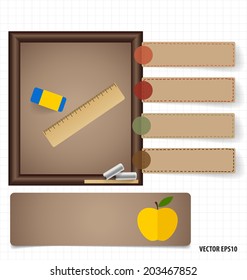 Welcome back to school, vector illustration.