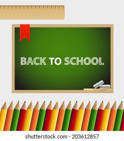Welcome back to school, vector illustration.