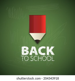 Welcome back to school. Vector illustration. Card design