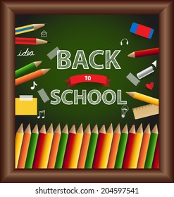 Welcome back to school, vector illustration.