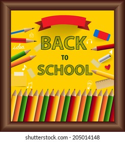 Welcome back to school, vector illustration.