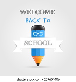 Welcome back to school, vector illustration