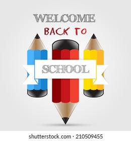 Welcome back to school, vector illustration