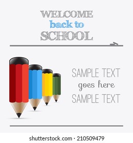 Welcome back to school, vector illustration