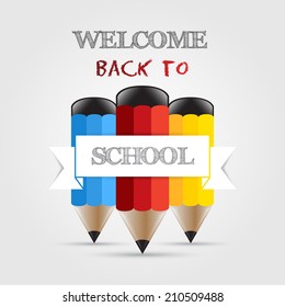 Welcome back to school, vector illustration