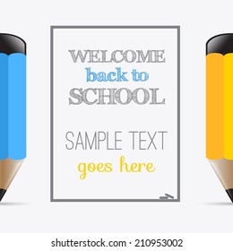 Welcome back to school, vector illustration