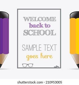 Welcome back to school, vector illustration