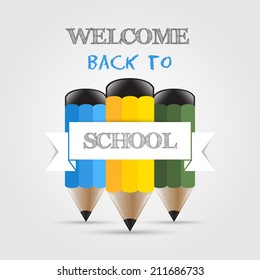 Welcome back to school, vector illustration