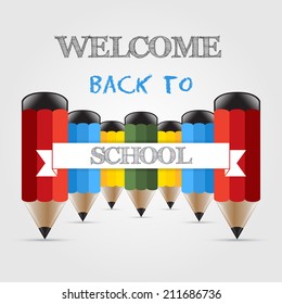 Welcome back to school, vector illustration