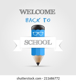 Welcome back to school, vector illustration