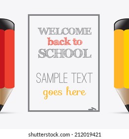 Welcome back to school, vector illustration