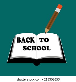 Welcome back to school, vector illustration.