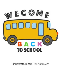 Gráfica de bienvenida y de regreso a la escuela vectorial e ilustración