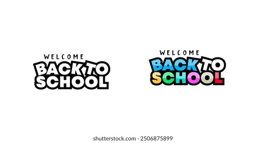Welcome back to school. Vector illustration