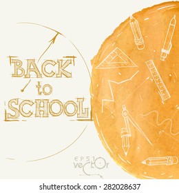 Welcome Back To School. Vector illustration. Eps 10