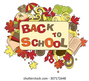 Welcome back to school. Vector illustration.